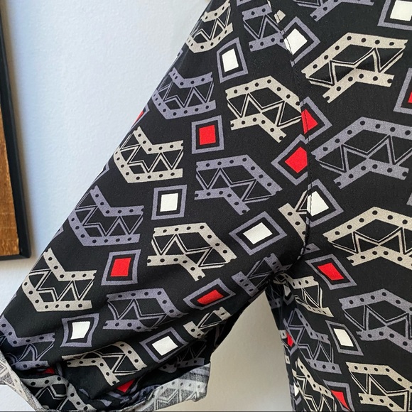 NWT Eleven Paris Geometric Viscose Snap Button Shirt - Picture 7 of 14